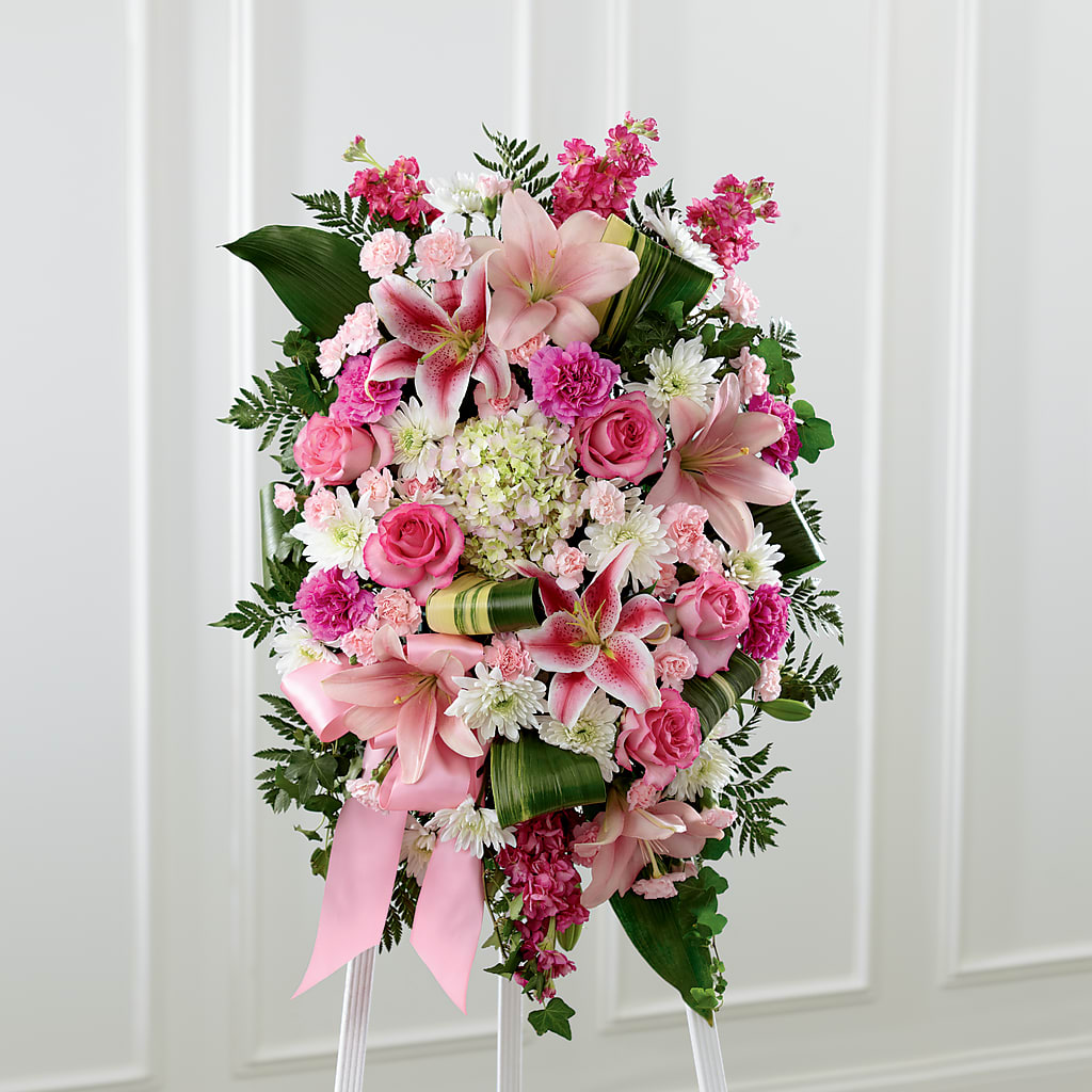 Comforting Standing Spray – St Lucie Flower Venue And Gifts, Fort Pierce FL