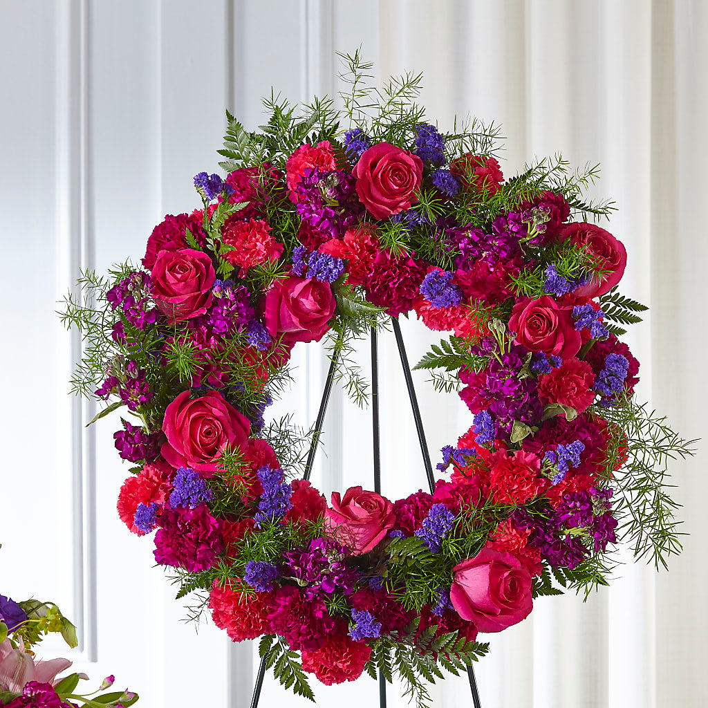 Calming Colors Wreath – St Lucie Flower Venue And Gifts, Fort Pierce FL