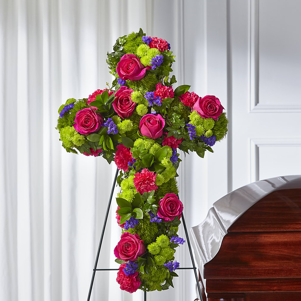 Tribute Rose Floral Cross – St Lucie Flower Venue And Gifts, Fort Pierce FL