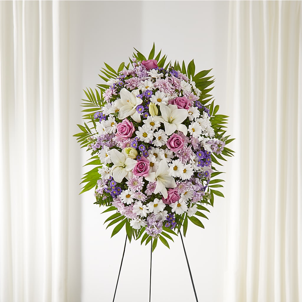 Surrounded by Love Standing Spray – St Lucie Flower Venue And Gifts, Fort Pierce FL
