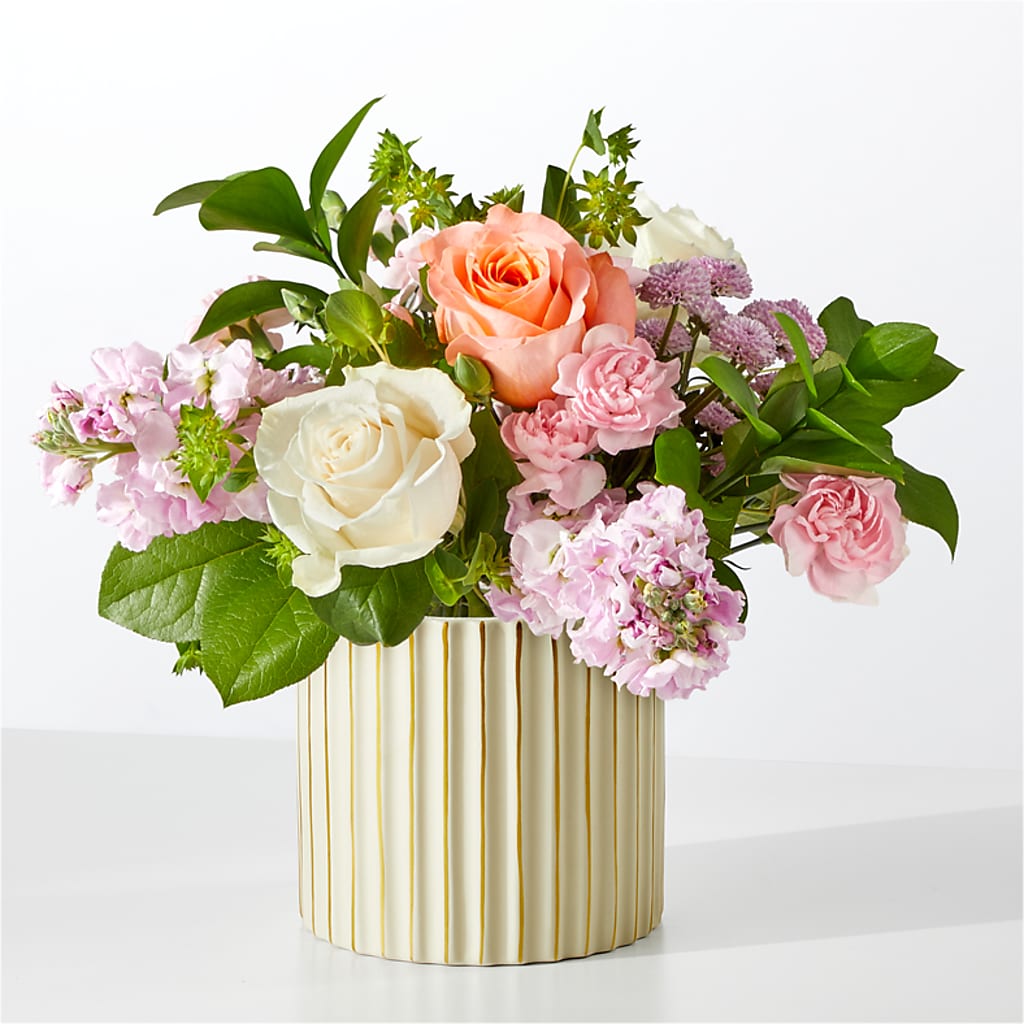 French Market Bouquet with Ivory Vase – St Lucie Flower Venue And Gifts, Fort Pierce FL