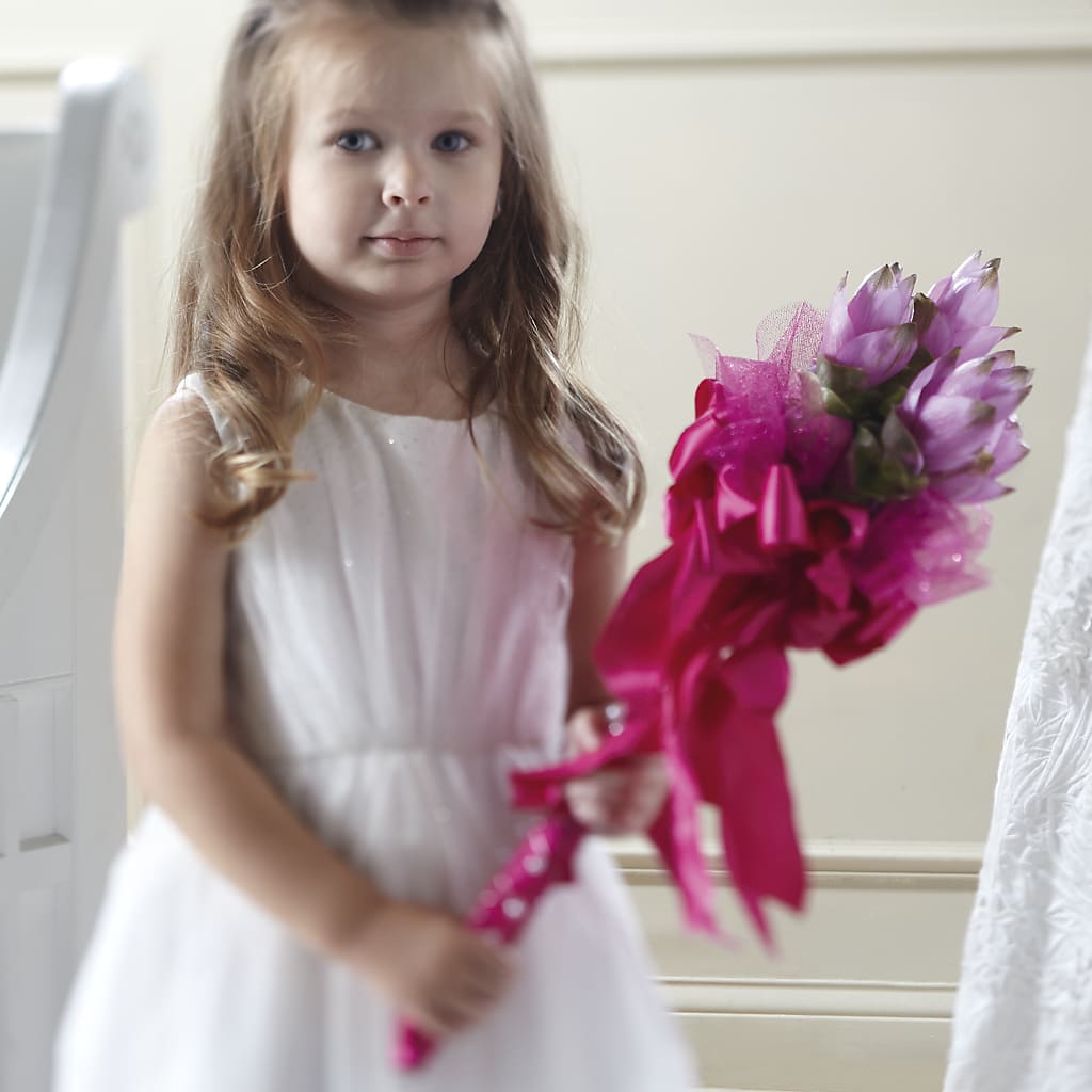 Sparkle Pink Flower Girl Bouquet – St Lucie Flower Venue And Gifts, Fort Pierce FL
