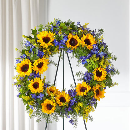 Bright Rays Wreath –  St Lucie Flower Venue And Gifts, Fort Pierce FL