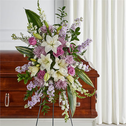 Grateful Hearts Standing Spray –  St Lucie Flower Venue And Gifts, Fort Pierce FL