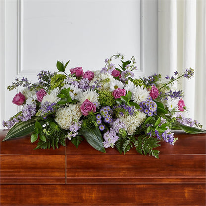 Meadows of Serenity Casket Spray –  St Lucie Flower Venue And Gifts, Fort Pierce FL