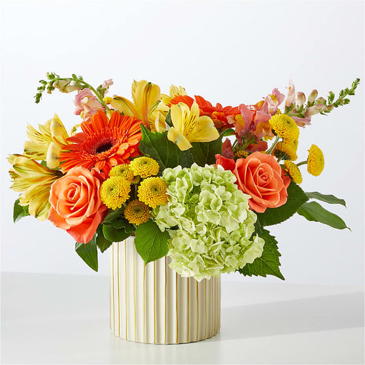Autumn Sunshine Bouquet with Ivory Vase –  St Lucie Flower Venue And Gifts, Fort Pierce FL