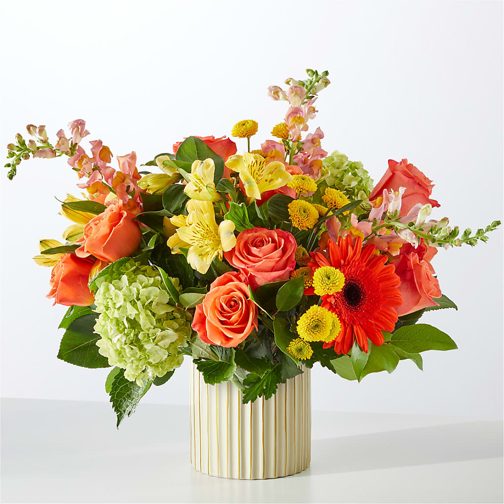 Autumn Sunshine Bouquet with Ivory Vase –  St Lucie Flower Venue And Gifts, Fort Pierce FL