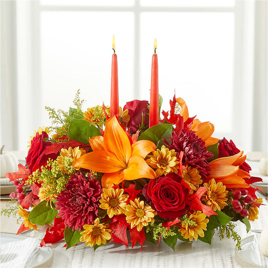 Autumn's Embrace Centerpiece –  St Lucie Flower Venue And Gifts, Fort Pierce FL