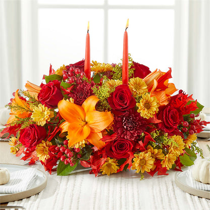 Autumn's Embrace Centerpiece –  St Lucie Flower Venue And Gifts, Fort Pierce FL