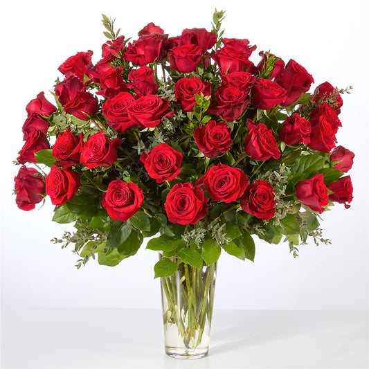 Forever Yours Fifty Stem Red Rose Bouquet –  St Lucie Flower Venue And Gifts, Fort Pierce FL