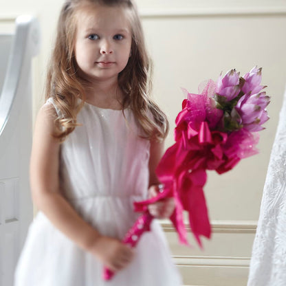 Sparkle Pink Flower Girl Bouquet –  St Lucie Flower Venue And Gifts, Fort Pierce FL